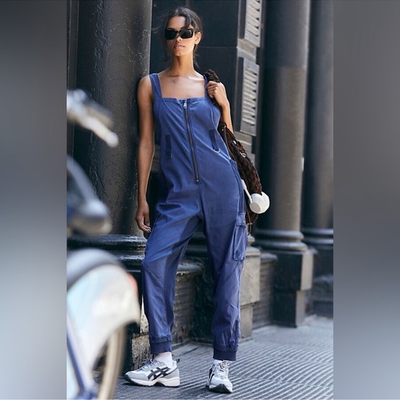 Free People Pants - NWOT Free People One Track Onsie in Black Grape